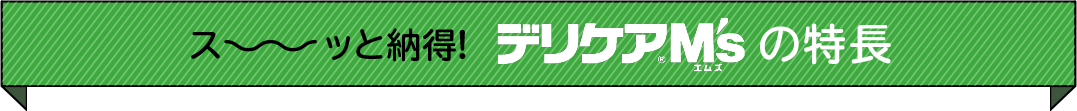 ス～ッと納得！デリケアエムズの特徴